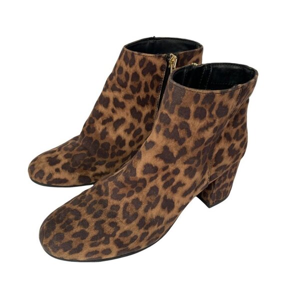 Libby Edelman Leopard Print Chunky Boots Sz 6.5 - Picture 4 of 11